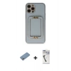 MARSİLYAN™- iPhone 12 Pro Max Kılıf Kozmos Minimal Prime - Şeffaf Uv Polymer Nano Ekran Koruyucu + Shine Kamera Lens Koruma Cam - GS