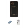 MARSİLYAN™- iPhone 12 Pro Max Kılıf Kozmos Minimal Prime - Şeffaf Uv Polymer Nano Ekran Koruyucu + Shine Kamera Lens Koruma Cam - GS