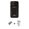 MARSİLYAN™- iPhone 12 Pro Max Kılıf Kozmos Minimal Prime - Şeffaf Uv Polymer Nano Ekran Koruyucu + Shine Kamera Lens Koruma Cam - SH
