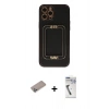 MARSİLYAN™- iPhone 12 Pro Max Kılıf Kozmos Minimal Prime - Şeffaf Uv Polymer Nano Ekran Koruyucu + Shine Kamera Lens Koruma Cam - SABE