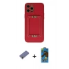 MARSİLYAN™- iPhone 12 Pro Max Kılıf Kozmos Minimal Prime - Siyah 18D Cam Ekran Koruyucu + Metal Kamera Lens Koruma Cam - GD