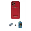 MARSİLYAN™- iPhone 12 Pro Max Kılıf Kozmos Minimal Prime - Siyah 18D Cam Ekran Koruyucu + Metal Kamera Lens Koruma Cam - KI