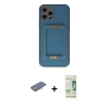 MARSİLYAN™- iPhone 12 Pro Max Kılıf Kozmos Minimal Prime - Siyah 20D Premium Cam Ekran Koruyucu + Renkli Kamera Lens Koruma Cam - PE