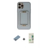 MARSİLYAN™- iPhone 12 Pro Max Kılıf Kozmos Minimal Prime - Siyah 20D Premium Cam Ekran Koruyucu + Shine Kamera Lens Koruma Cam - GI