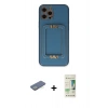 MARSİLYAN™- iPhone 12 Pro Max Kılıf Kozmos Minimal Prime - Siyah 20D Premium Cam Ekran Koruyucu + Yeşil Renkli Kamera Lens Koruma Cam