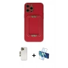 MARSİLYAN™- iPhone 12 Pro Max Kılıf Kozmos Minimal Prime - Siyah 3D Antistatik Cam Ekran Koruyucu + Gold Shine Kamera Lens