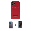MARSİLYAN™- iPhone 12 Pro Max Kılıf Kozmos Minimal Prime - Siyah 3D Antistatik Hayalet Cam Ekran Koruyucu + Neon Fosforlu Kamera Lens - MI