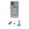 MARSİLYAN™- iPhone 12 Pro Max Kılıf Kozmos Minimal Prime - Siyah 5D Eko Cam Ekran Koruyucu + Metal Kamera Lens Koruma Cam - KI