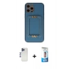 MARSİLYAN™- iPhone 12 Pro Max Kılıf Kozmos Minimal Prime - Siyah 5D Eko Cam Ekran Koruyucu + Shine Kamera Lens - LT