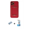 MARSİLYAN™- iPhone 12 Pro Max Kılıf Kozmos Minimal Prime - Siyah 5D Eko Cam Ekran Koruyucu + Shine Kamera Lens Koruma Cam - MI