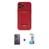 MARSİLYAN™- iPhone 12 Pro Max Kılıf Kozmos Minimal Prime - Siyah 5D Eko Cam Ekran Koruyucu + Neon Fosforlu Kamera Lens - BZ