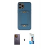 MARSİLYAN™- iPhone 12 Pro Max Kılıf Kozmos Minimal Prime - Siyah 5D Eko Cam Ekran Koruyucu + Neon Fosforlu Kamera Lens - SI