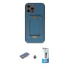 MARSİLYAN™- iPhone 12 Pro Max Kılıf Kozmos Minimal Prime - Siyah 5D Eko Cam Ekran Koruyucu + Renkli Kamera Lens Koruma Cam - MI