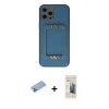 MARSİLYAN™- iPhone 12 Pro Max Kılıf Kozmos Minimal Prime - Siyah 6D Mat Seramik Hayalet Nano Ekran Koruyucu + Mavi Shine Kamera Lens Koruma Cam