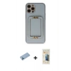 MARSİLYAN™- iPhone 12 Pro Max Kılıf Kozmos Minimal Prime - Siyah 6D Mat Seramik Hayalet Nano Ekran Koruyucu + Mavi Shine Kamera Lens Koruma Cam