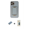 MARSİLYAN™- iPhone 12 Pro Max Kılıf Kozmos Minimal Prime - Siyah 6D Mat Seramik Hayalet Nano Ekran Koruyucu + Shine Kamera Lens Koruma Cam - GS