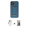 MARSİLYAN™- iPhone 12 Pro Max Kılıf Kozmos Minimal Prime - Siyah Bilvis Hayalet Cam Ekran Koruyucu + Shine Kamera Lens - LT