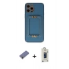 MARSİLYAN™- iPhone 12 Pro Max Kılıf Kozmos Minimal Prime - Siyah Bilvis Hayalet Cam Ekran Koruyucu + Metal Kamera Lens Koruma Cam - GD