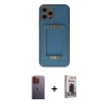 MARSİLYAN™- iPhone 12 Pro Max Kılıf Kozmos Minimal Prime - Siyah Bilvis Hayalet Cam Ekran Koruyucu + Neon Fosforlu Kamera Lens - TU