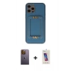 MARSİLYAN™- iPhone 12 Pro Max Kılıf Kozmos Minimal Prime - Siyah Joko 5D Cam + Neon Fosforlu Kamera Lens - SI