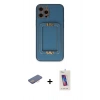 MARSİLYAN™- iPhone 12 Pro Max Kılıf Kozmos Minimal Prime - Siyah Joko 5D Cam + Renkli Kamera Lens Koruma Cam - PE