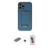 MARSİLYAN™- iPhone 12 Pro Max Kılıf Kozmos Minimal Prime - Siyah Joko 5D Cam + Renkli Kamera Lens Koruma Cam - YL