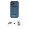 MARSİLYAN™- iPhone 12 Pro Max Kılıf Kozmos Minimal Prime - Siyah Joko 5D Cam + Renkli Kamera Lens Koruma Cam - SI