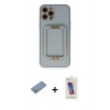 MARSİLYAN™- iPhone 12 Pro Max Kılıf Kozmos Minimal Prime - Siyah Joko 5D Cam + Shine Kamera Lens Koruma Cam - GS