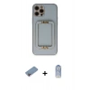 MARSİLYAN™- iPhone 12 Pro Max Kılıf Kozmos Minimal Prime - Siyah Joko Magic 5D Cam + Shine Kamera Lens Koruma Cam - PE