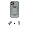MARSİLYAN™- iPhone 12 Pro Max Kılıf Kozmos Minimal Prime - Siyah Joko Magic 5D Cam + Shine Kamera Lens Koruma Cam - SH