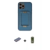 MARSİLYAN™- iPhone 12 Pro Max Kılıf Kozmos Minimal Prime - Siyah Joko Magic 5D Hayalet Cam + Renkli Kamera Lens Koruma Cam - PE