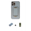 MARSİLYAN™- iPhone 12 Pro Max Kılıf Kozmos Minimal Prime - Siyah Joko Magic 5D Hayalet Cam + Shine Kamera Lens Koruma Cam - PE