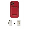 MARSİLYAN™- iPhone 12 Pro Max Kılıf Kozmos Minimal Prime - Siyah Mat Seramik Nano Ekran Koruyucu + Shine Kamera Lens - GD