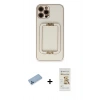 MARSİLYAN™- iPhone 12 Pro Max Kılıf Kozmos Minimal Prime - Siyah Mat Seramik Nano Ekran Koruyucu + Shine Kamera Lens Koruma Cam - MI