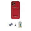MARSİLYAN™- iPhone 12 Pro Max Kılıf Kozmos Minimal Prime - Siyah Polymer Nano Ekran Koruyucu + Yeşil Renkli Kamera Lens Koruma Cam