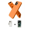 MARSİLYAN™- iPhone 12 Pro Max Kılıf Kozmos Yansıma Özel Seri - Şeffaf 360 Full Body Arka Koruyucu + Shine Kamera Lens - GD