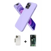 MARSİLYAN™- iPhone 12 Pro Max Kılıf Kozmos Yansıma Özel Seri - Şeffaf 360 Full Body Arka Koruyucu + Shine Kamera Lens - GD
