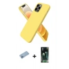 MARSİLYAN™- iPhone 12 Pro Max Kılıf Kozmos Yansıma Özel Seri - Şeffaf 360 Full Body Arka Koruyucu + Shine Kamera Lens Koruma Cam - MI