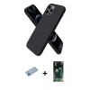 MARSİLYAN™- iPhone 12 Pro Max Kılıf Kozmos Yansıma Özel Seri - Şeffaf 360 Full Body Arka Koruyucu + Shine Kamera Lens Koruma Cam - MI