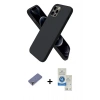 MARSİLYAN™- iPhone 12 Pro Max Kılıf Kozmos Yansıma Özel Seri - Şeffaf Royal Nano Ekran Koruyucu + Gold Metal Kamera Lens Koruma Cam