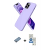 MARSİLYAN™- iPhone 12 Pro Max Kılıf Kozmos Yansıma Özel Seri - Şeffaf Royal Nano Ekran Koruyucu + Gümüş Shine Kamera Lens Koruma Cam
