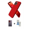 MARSİLYAN™- iPhone 12 Pro Max Kılıf Kozmos Yansıma Özel Seri - Şeffaf Royal Nano Ekran Koruyucu + Neon Fosforlu Kamera Lens - TU