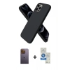 MARSİLYAN™- iPhone 12 Pro Max Kılıf Kozmos Yansıma Özel Seri - Şeffaf Royal Nano Ekran Koruyucu + Neon Fosforlu Kamera Lens - SI