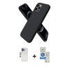 MARSİLYAN™- iPhone 12 Pro Max Kılıf Kozmos Yansıma Özel Seri - Şeffaf Royal Nano Ekran Koruyucu + Shine Kamera Lens - LT