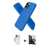 MARSİLYAN™- iPhone 12 Pro Max Kılıf Kozmos Yansıma Özel Seri - Şeffaf Temperli Cam Ekran Koruyucu + Lacivert Shine Kamera Lens