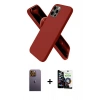 MARSİLYAN™- iPhone 12 Pro Max Kılıf Kozmos Yansıma Özel Seri - Şeffaf Temperli Cam Ekran Koruyucu + Neon Fosforlu Kamera Lens - SI