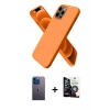 MARSİLYAN™- iPhone 12 Pro Max Kılıf Kozmos Yansıma Özel Seri - Şeffaf Temperli Cam Ekran Koruyucu + Neon Fosforlu Kamera Lens - MI