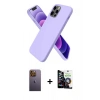MARSİLYAN™- iPhone 12 Pro Max Kılıf Kozmos Yansıma Özel Seri - Şeffaf Temperli Cam Ekran Koruyucu + Neon Fosforlu Kamera Lens - SI