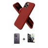 MARSİLYAN™- iPhone 12 Pro Max Kılıf Kozmos Yansıma Özel Seri - Şeffaf Temperli Cam Ekran Koruyucu + Neon Fosforlu Kamera Lens - BZ