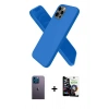 MARSİLYAN™- iPhone 12 Pro Max Kılıf Kozmos Yansıma Özel Seri - Şeffaf Temperli Cam Ekran Koruyucu + Neon Fosforlu Kamera Lens - MI